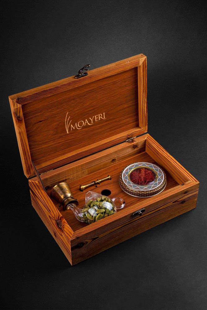 Saffron and Cardamom Wooden Box